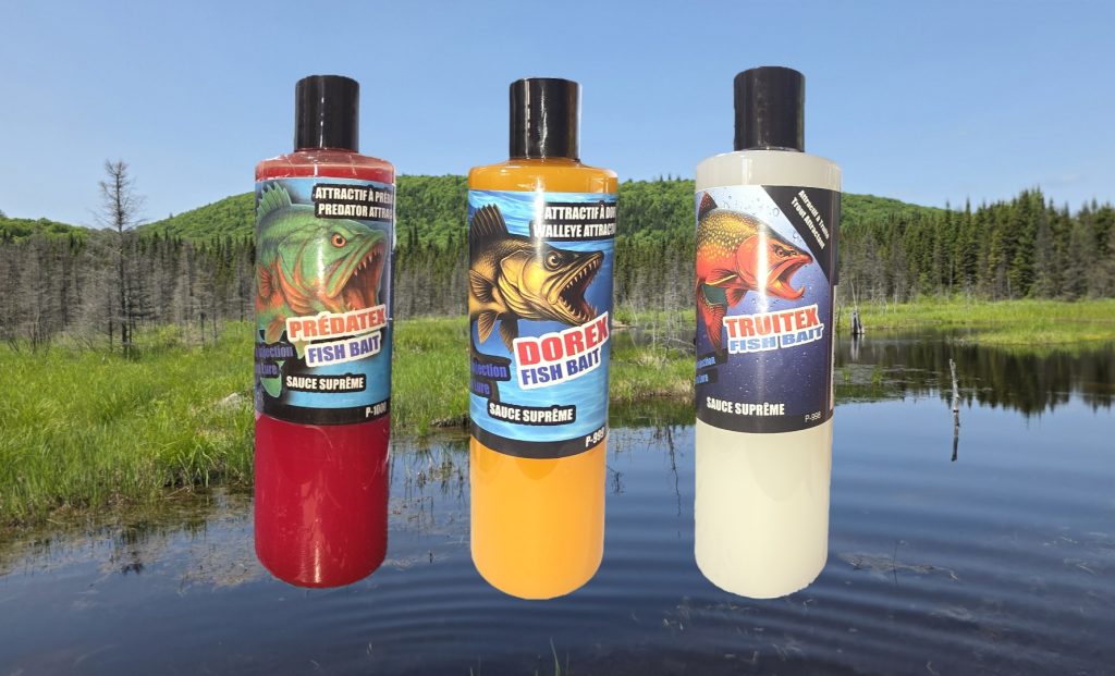 Prédatex, truitex, dorex attractifs pour la pêche chez Outdoor go