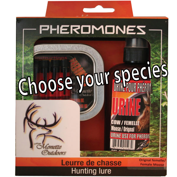 Kit of 4 vials pheromone Mule deer with 100 ml scent